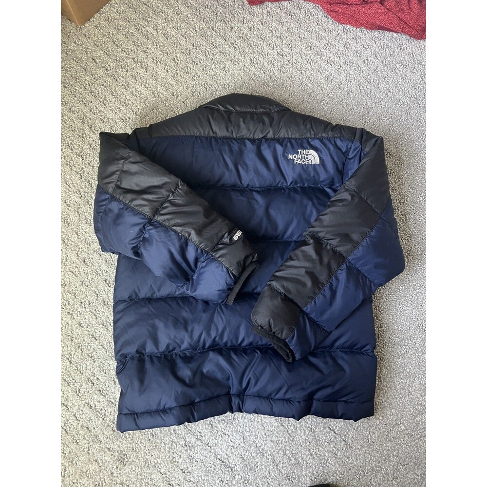 The North Face Boys Hooded Puffer Jacket Black Size 5 Down Filled Winter Coat